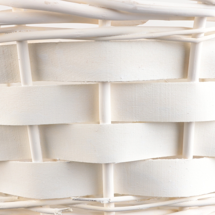 Набор корзин из 3 шт, 39х39х16х40 см, 33х33х14,5х35 см, 27х27х13х30 см, белый, ива