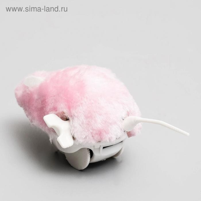 Мышь заводная меховая малая, 8,5 см, розовая Мышь заводная меховая малая, 8,5 см, розовая