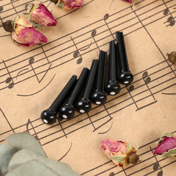 Набор фиксаторов струн Music life, 6 штук, черный Набор фиксаторов струн Music life, 6 штук, черный