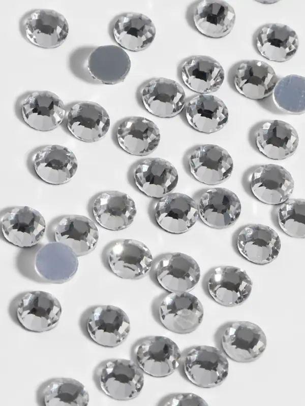 Стразы термоклеевые «Круг», стеклянные, d=3.2 мм, 100 шт., цвет серебряный
