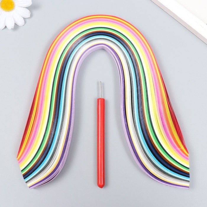 Набор для квиллинга 260 полосок ширина 1 см длина 38 см, инструмент Набор для квиллинга 260 полосок ширина 1 см длина 38 см, инструмент "Разноцветные"