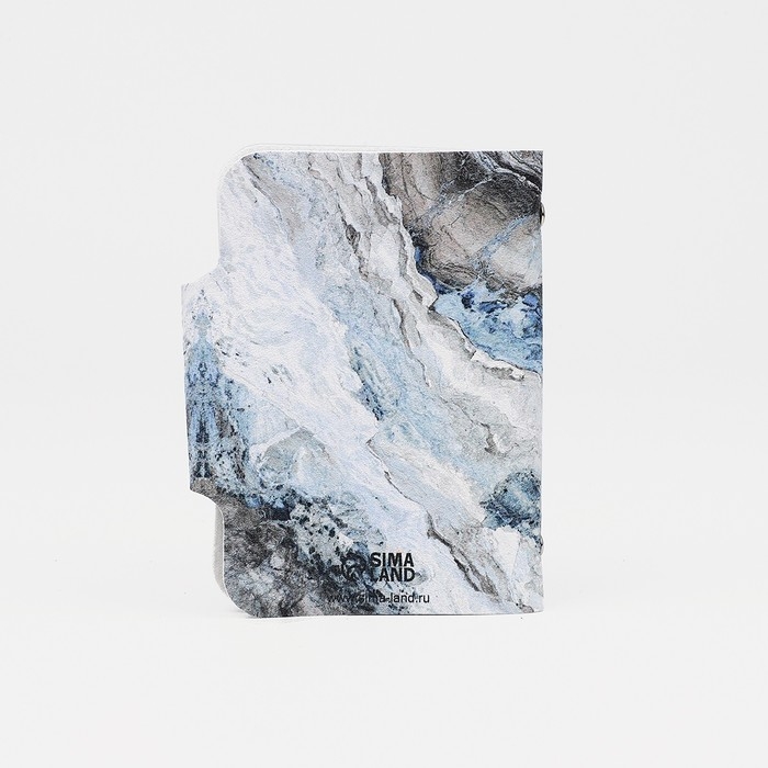 Визитница на кнопке, 24 карты, цвет голубой