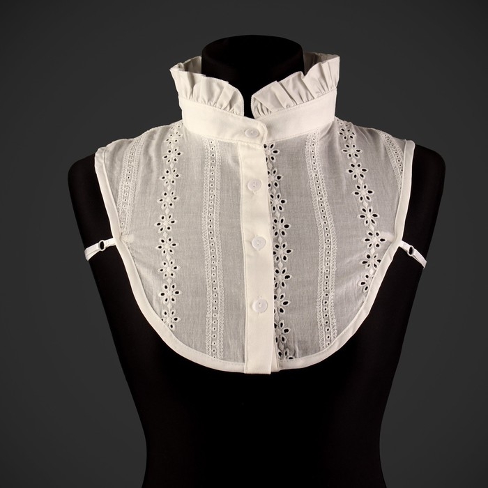 Воротник ложный стойка, ажурный, диаметр горловины = 46 см, 33 × 25,5 см, цвет айвори Воротник ложный стойка, ажурный, диаметр горловины = 46 см, 33 × 25,5 см, цвет айвори