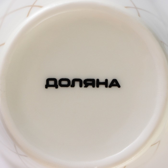 Кружка фарфоровая Доляна «Золотая нить», 320 мл, цвет белый Кружка фарфоровая Доляна «Золотая нить», 320 мл, цвет белый