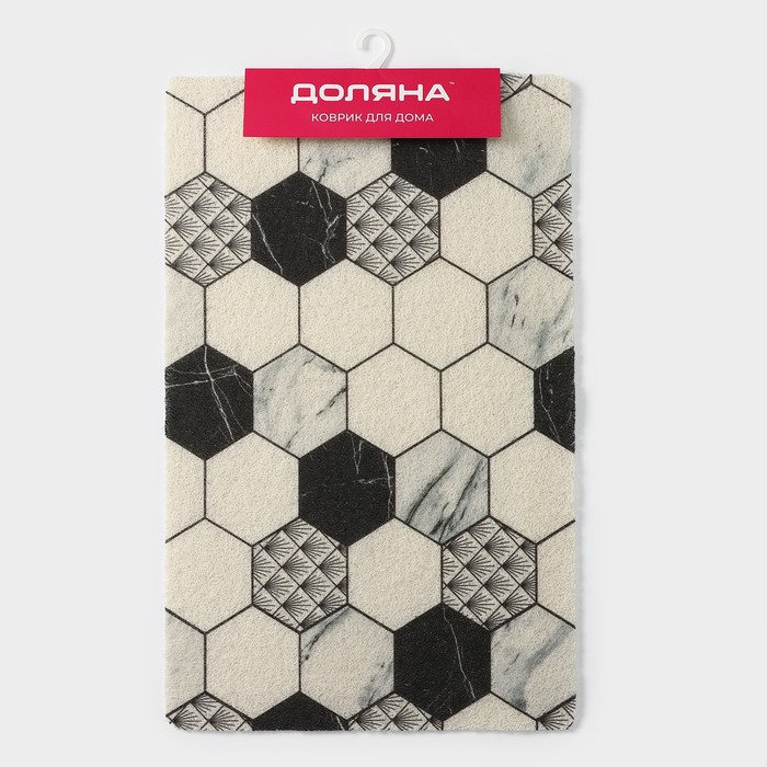 Коврик придверный грязезащитный Доляна «Мрамор», вырезной, 50×80 см, цвет серый Коврик придверный грязезащитный Доляна «Мрамор», вырезной, 50×80 см, цвет серый
