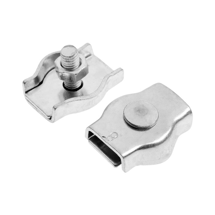 Соединитель троса одинарный SIMPLEX, 8 мм, цинк, 50 шт Соединитель троса одинарный SIMPLEX, 8 мм, цинк, 50 шт