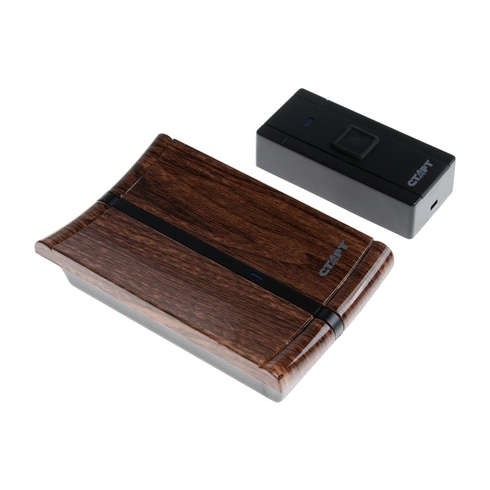 Звонок СТАРТ Б/З 005, беспроводной, 36 мелодий, 80 м, 2xAA (не в комплекте) /1xA23, чёрный Звонок СТАРТ Б/З 005, беспроводной, 36 мелодий, 80 м, 2xAA (не в комплекте) /1xA23, чёрный