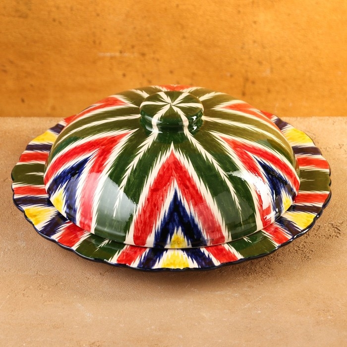 Блинница Риштанская Керамика Атлас, 24 см, Блинница Риштанская Керамика Атлас, 24 см,