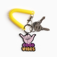 Брелок для ключей на резинке «Good vibes», 4.5 х 5 см