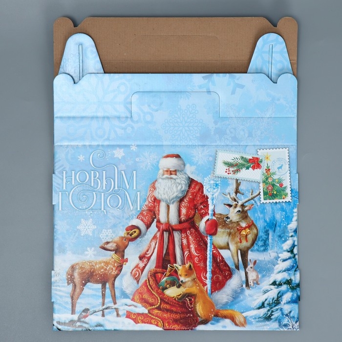 Коробка подарочная новогодняя складная «С новым годом», 33.7 х 25.7 х 7.9 см, Новый год Коробка подарочная новогодняя складная «С новым годом», 33.7 х 25.7 х 7.9 см, Новый год