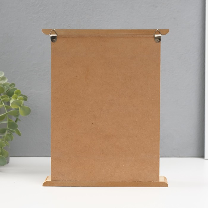 Ключница дерево 6 крючков Ключница дерево 6 крючков "Белые пальмовые листья" 25,5х20,5х6,5 см МИКС