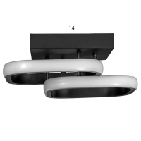Светильник 2511/2BK LED 13Вт 4000К черный 24х20 см BayerLux