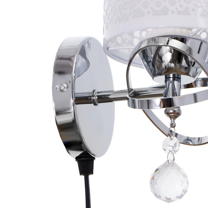 Бра с проводом 2571/1P E27 40Вт хром 12х26 см