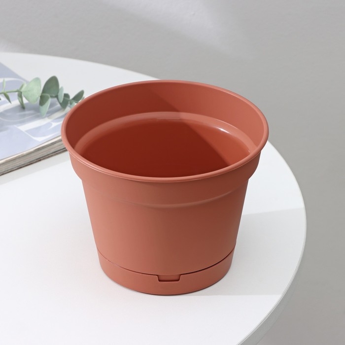 Горшок для цветов с поддоном Mint, 1,2 л, d=15 см, h=11,3 см, цвет терракотовый Горшок для цветов с поддоном Mint, 1,2 л, d=15 см, h=11,3 см, цвет терракотовый