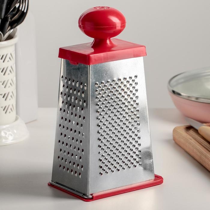 Тёрка «Комфорт», 4 грани,с крышкой-дозатором и круглой ручкой, 11×8,5×23 см, цвет МИКС Тёрка «Комфорт», 4 грани,с крышкой-дозатором и круглой ручкой, 11×8,5×23 см, цвет МИКС