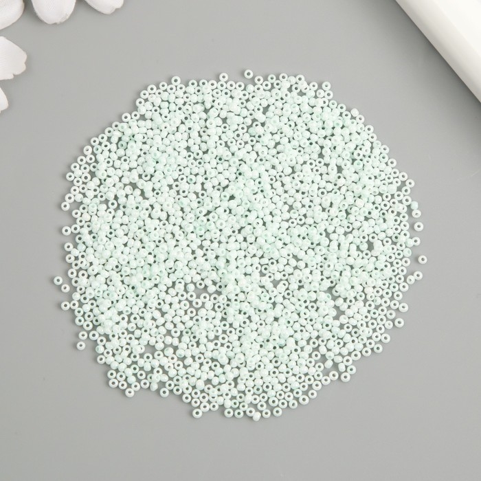 Бисер стекло 12/0  Бисер стекло 12/0 "Холодный голубой" ровный №673 450 гр