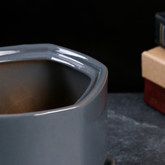 Горшок цветочный Горшок цветочный "Меркурий №3" 1л, 1сорт, серый