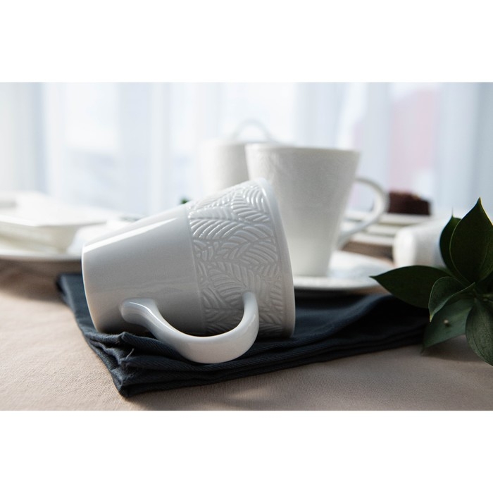 Чайная пара фарфоровая Magistro Сrotone, 2 предмета: чашка 220 мл, блюдце d=15 см, цвет белый Чайная пара фарфоровая Magistro Сrotone, 2 предмета: чашка 220 мл, блюдце d=15 см, цвет белый