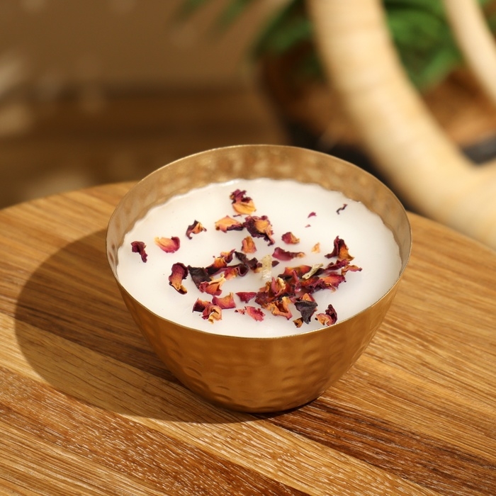 Ароматическая свеча в чаше 200 гр, парафин, rose Ароматическая свеча в чаше 200 гр, парафин, rose