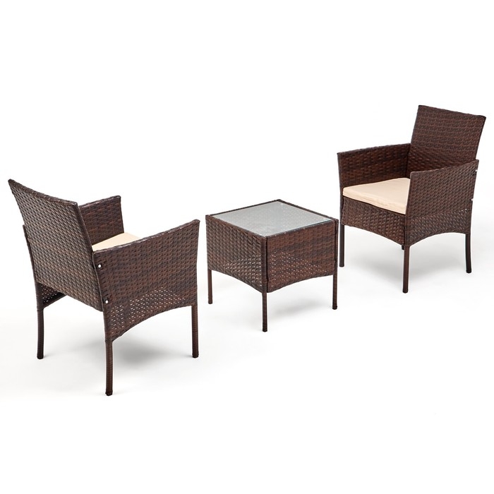 Набор садовой мебели: 2 кресла 57 x 59 x 81 см, стол 40 x 40 x 45 см Набор садовой мебели: 2 кресла 57 x 59 x 81 см, стол 40 x 40 x 45 см