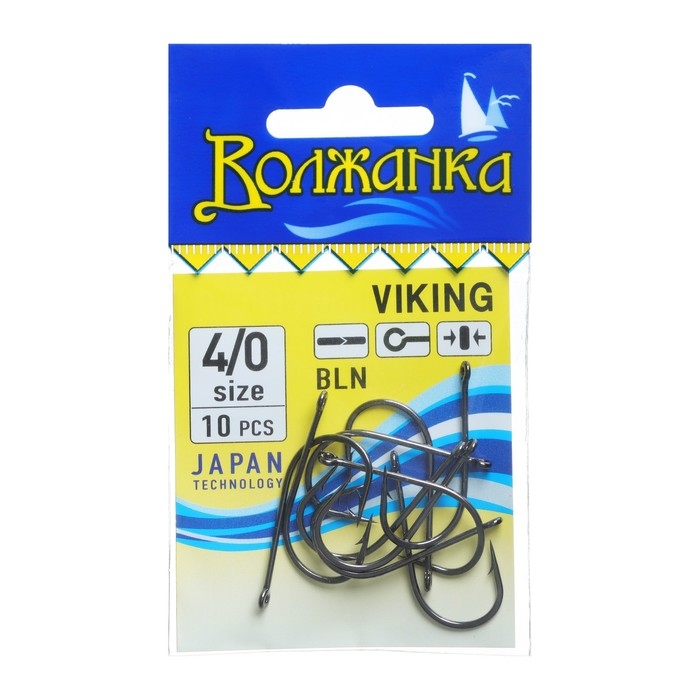 Крючки  Крючки "Волжанка" Viking № 4/0, 10 шт