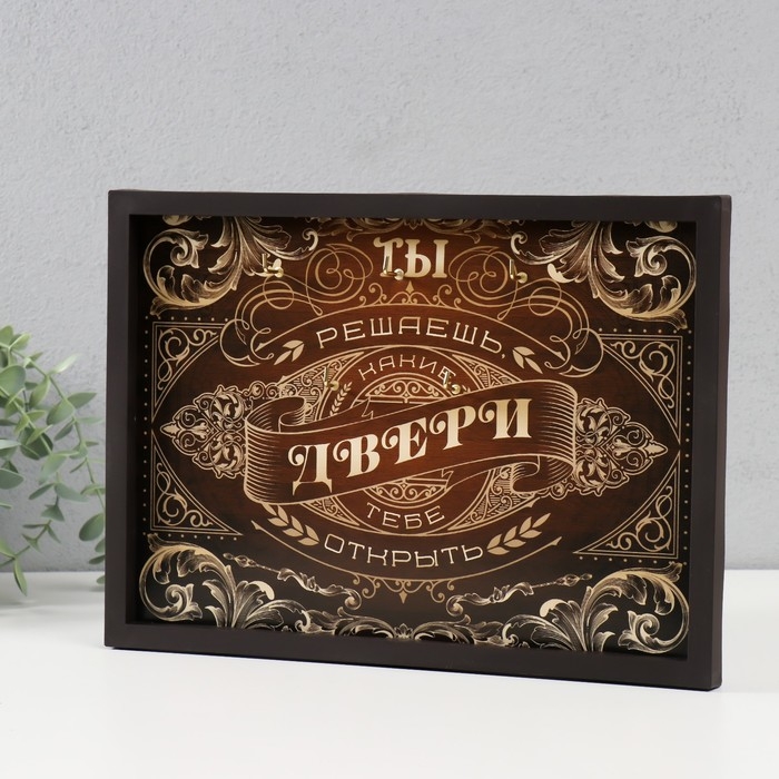 Ключница открытая Ключница открытая "Ты решаешь какие двери открывать" 5 крючков, 23х32 см