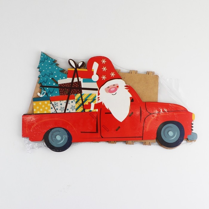 Органайзер для хранения бутылок «Дед мороз в машине» Органайзер для хранения бутылок «Дед мороз в машине»