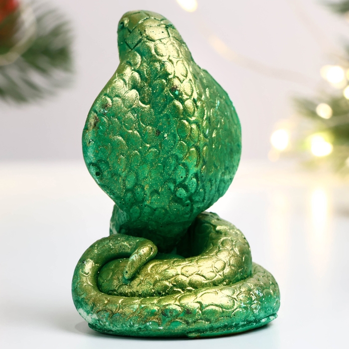 Новый год. Символ 2025. Фигура Новый год. Символ 2025. Фигура "Змея Гидра" светло-зеленая, 5х5см