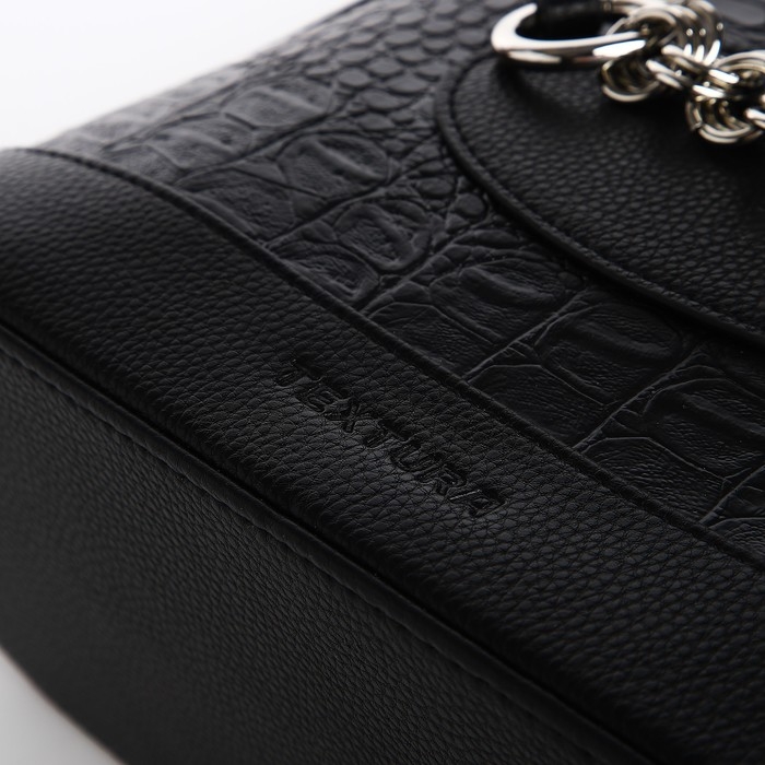 Сумка женская TEXTURA, тоут, средний размер, цвет чёрный