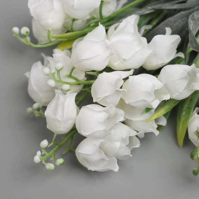 Букет Букет "Колокольчик с напылением" 27 см, белый