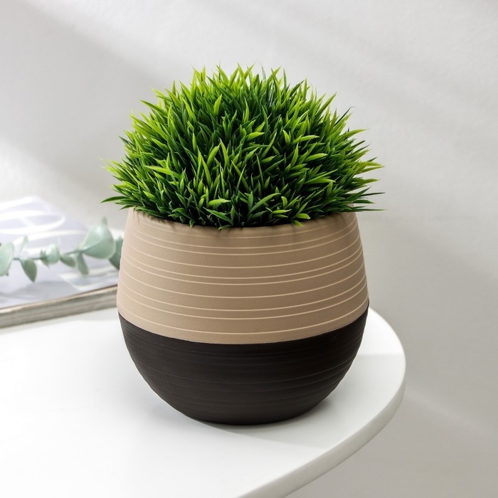 Горшок «Дуэт», 500 мл, цвет шоколадный-кофе с молоком Горшок «Дуэт», 500 мл, цвет шоколадный-кофе с молоком