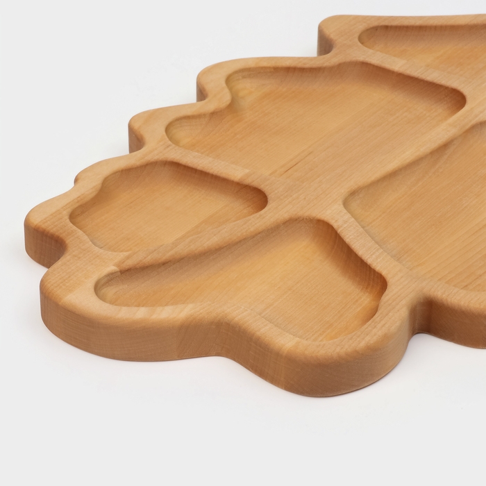 Менажница деревянная авторская Adelica «Дубовый лист», 35×20×1,8 см, пропитана минеральным маслом, берёза Менажница деревянная авторская Adelica «Дубовый лист», 35×20×1,8 см, пропитана минеральным маслом, берёза