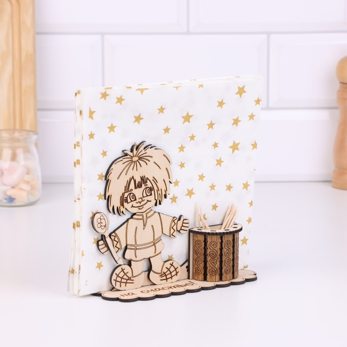 Салфетница с подставкой под зубочистки, 14 х 12 см Салфетница с подставкой под зубочистки, 14 х 12 см