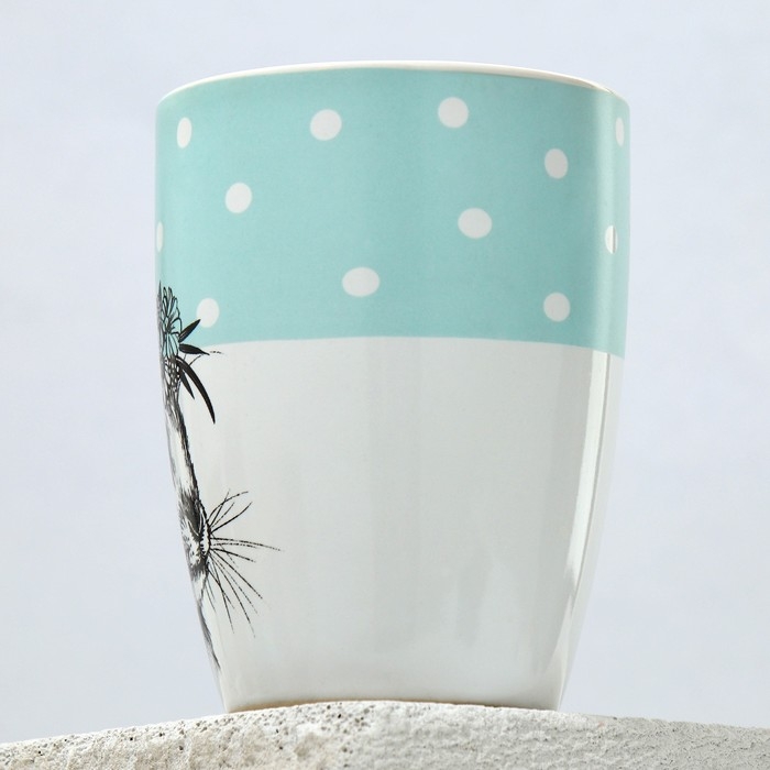 Кружка керамическая «Зайка», 350 мл, цвет белый Кружка керамическая «Зайка», 350 мл, цвет белый