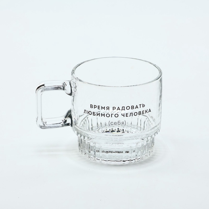 Кружка стеклянная &laquo;Время радовать&raquo;, 270 мл