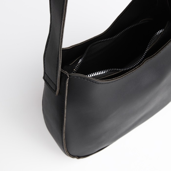 Сумка женская на одно плечо, на молнии, цвет чёрный Сумка женская на одно плечо, на молнии, цвет чёрный