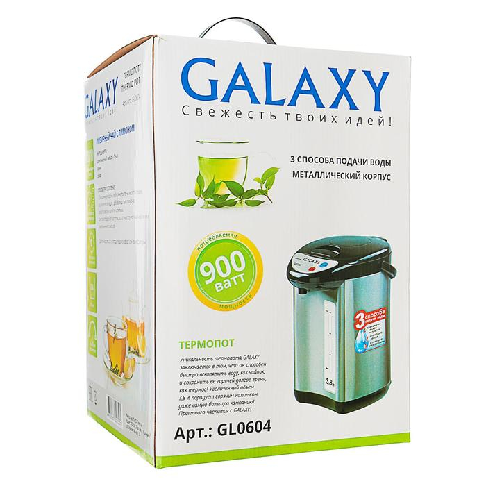 Термопот Galaxy GL 0604, 3.8 л, 900 Вт, чёрно-сребристый Термопот Galaxy GL 0604, 3.8 л, 900 Вт, чёрно-сребристый