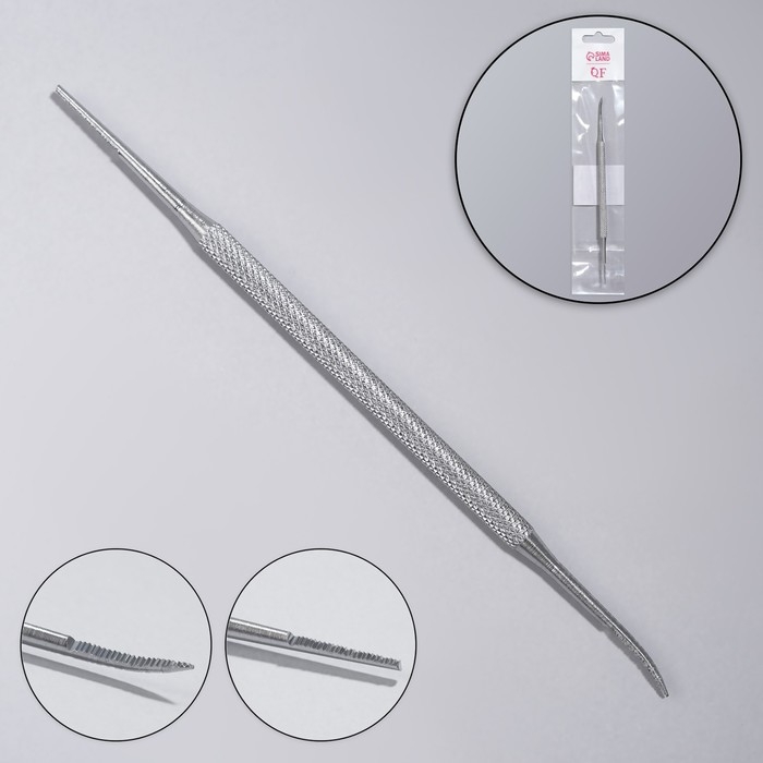 Кюретка - пилка, рашпиль, двусторонняя, 14 см, цвет серебристый