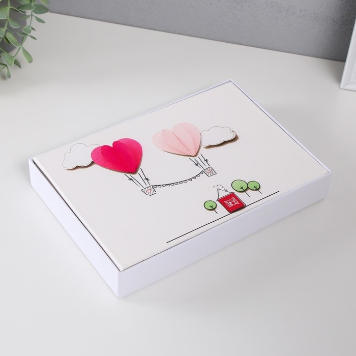 Фотоальбом на 50 фото 15х21 см Фотоальбом на 50 фото 15х21 см "Полёт воздушных шаров" кожзам, в коробке 4х26х18,5 см