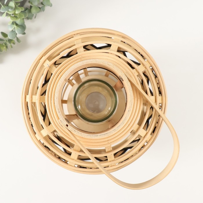 Подсвечник бамбук Подсвечник бамбук "Фонарик. Переплёт" 33х23х23 см