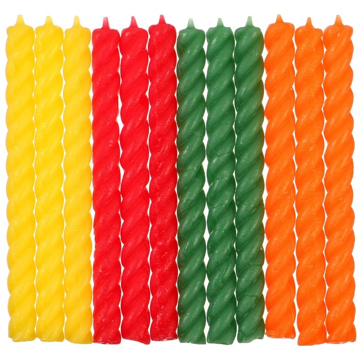 Набор свечей для торта  Набор свечей для торта "С Днем Рождения", 12 штук, Львёнок и Черепаха