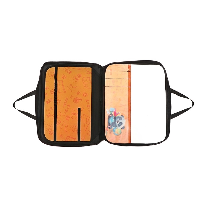 Папка для труда А4, 335 х 260 х 60 мм, с ручками текстиль, ПВХ, 13 предметов "Панда"