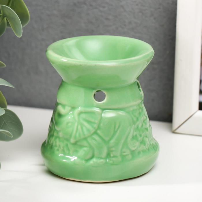 Аромалампа керамика Аромалампа керамика "Слоны идут на водопой" МИКС 6,8х6х6 см