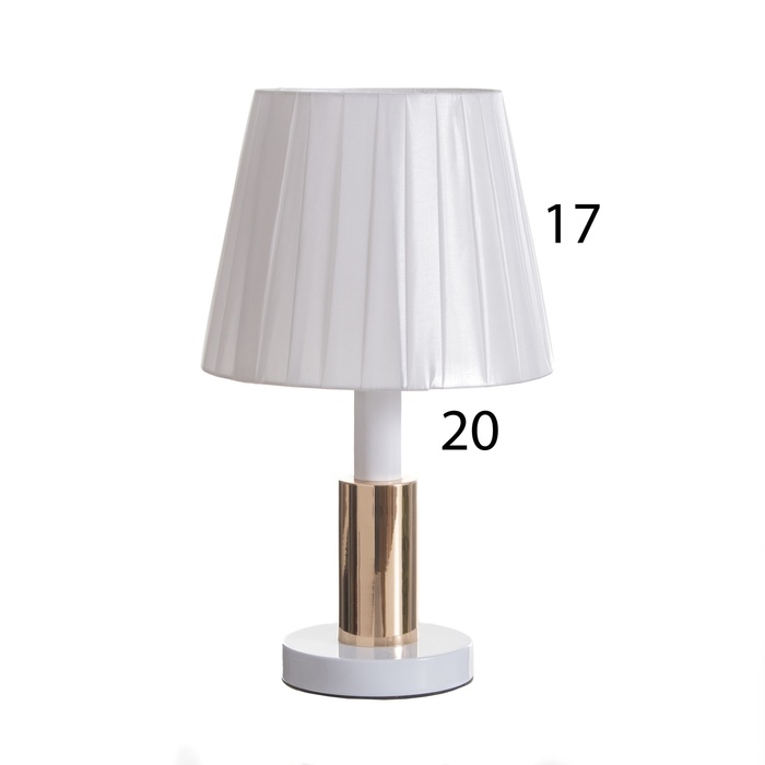 Лампа настольная  Лампа настольная "Лида" 1х40Вт Е27 белый/золото 21х21х36см