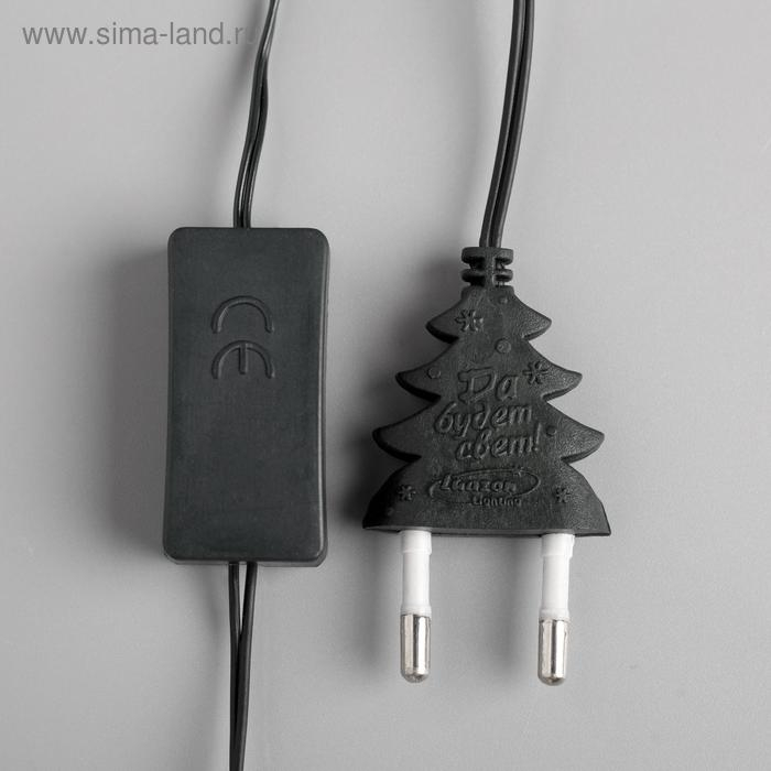 Гирлянда «Нить» 4 м с насадками «Свечи на прищепке», IP20, тёмная нить, 20 LED, свечение тёплое белое, 220 В