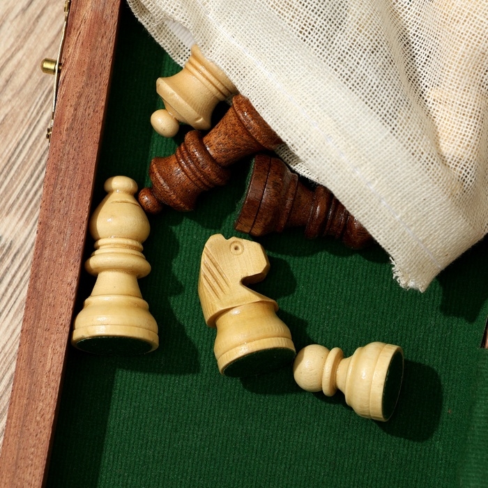 Игра настольная 2в1 (шахматы + бэкгэммон), доска 20х20 см, дерево шишам Игра настольная 2в1 (шахматы + бэкгэммон), доска 20х20 см, дерево шишам