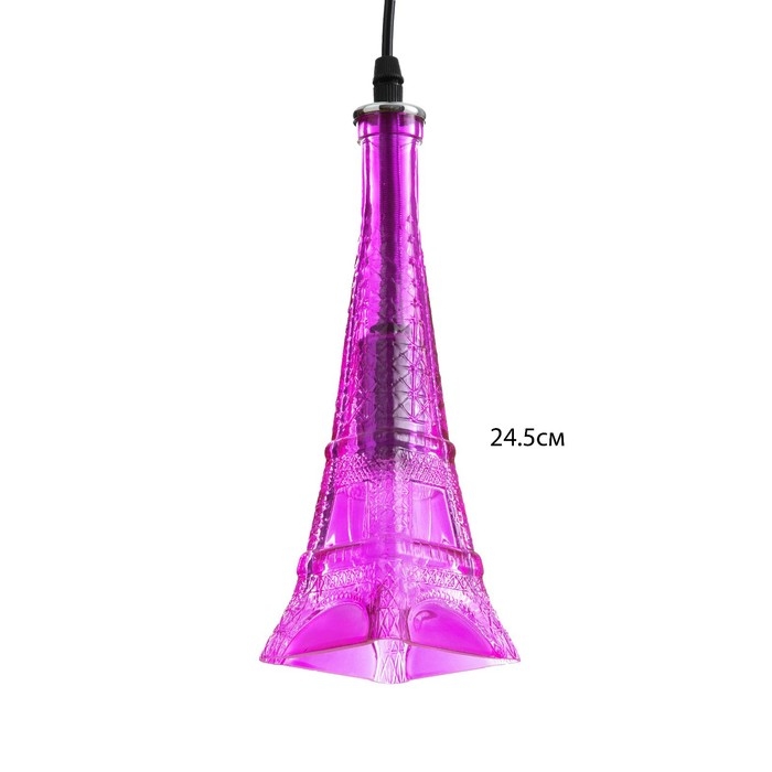 Светильник подвесной "Эйфель" Е14 40Вт фиолетовый 8х8х27-127см