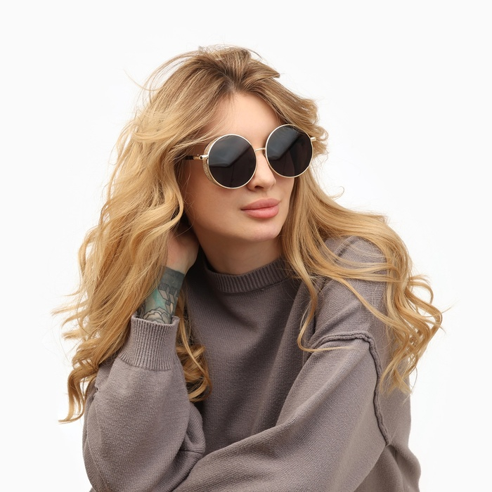 Очки солнцезащитные  Очки солнцезащитные "OneSun", uv 400, 14.5 х 2.2 х 5.6 см, линза 5.6 х 6 см, чёрные