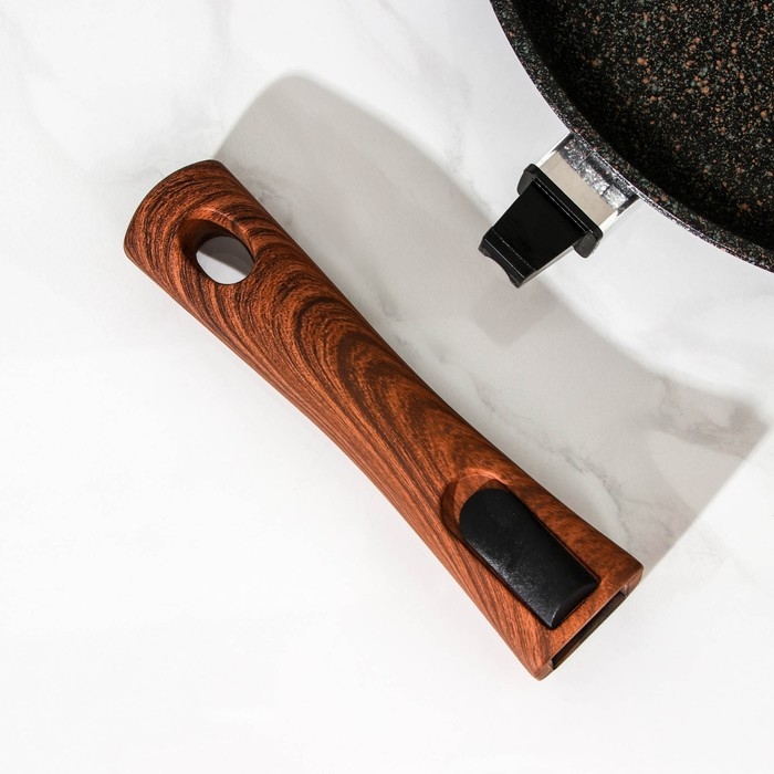 Сковорода Granit ultra, d=26 см, стеклянная крышка, съёмная ручка, антипригарное покрытие