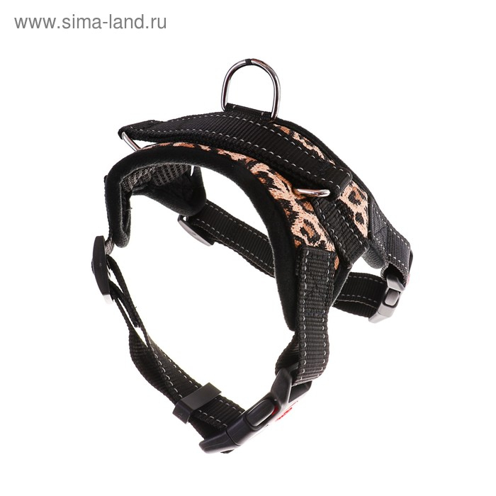 Шлейка К7 мягкая светоотражающая, размер S, ОГ 44-55 см, вес 5-9 кг, леопард Шлейка К7 мягкая светоотражающая, размер S, ОГ 44-55 см, вес 5-9 кг, леопард
